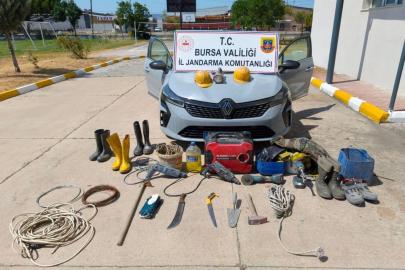 Bursa'da tarihi mirasa kaçak kazı: 5 gözaltı