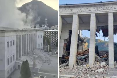 İtalya'da adliye binası çöktü: Facianın eşiğinden dönüldü