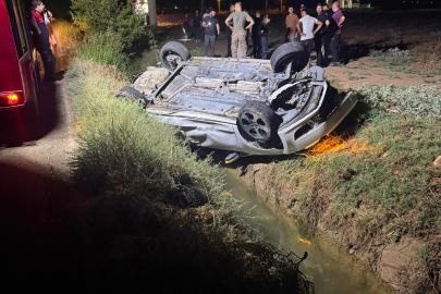 Mardin’de kontrolden çıkan otomobil takla attı: 3 yaralı