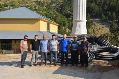 Asmaca Yaylası’na 1700 metre içme suyu borusu desteği