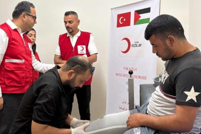 Türk Kızılay Gazze'de protez destek projesi başlattı