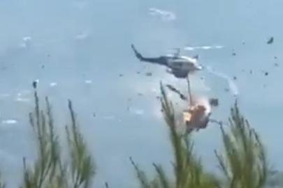 Yunanistan'da iki yangın söndürme helikopteri havada çarpıştı
